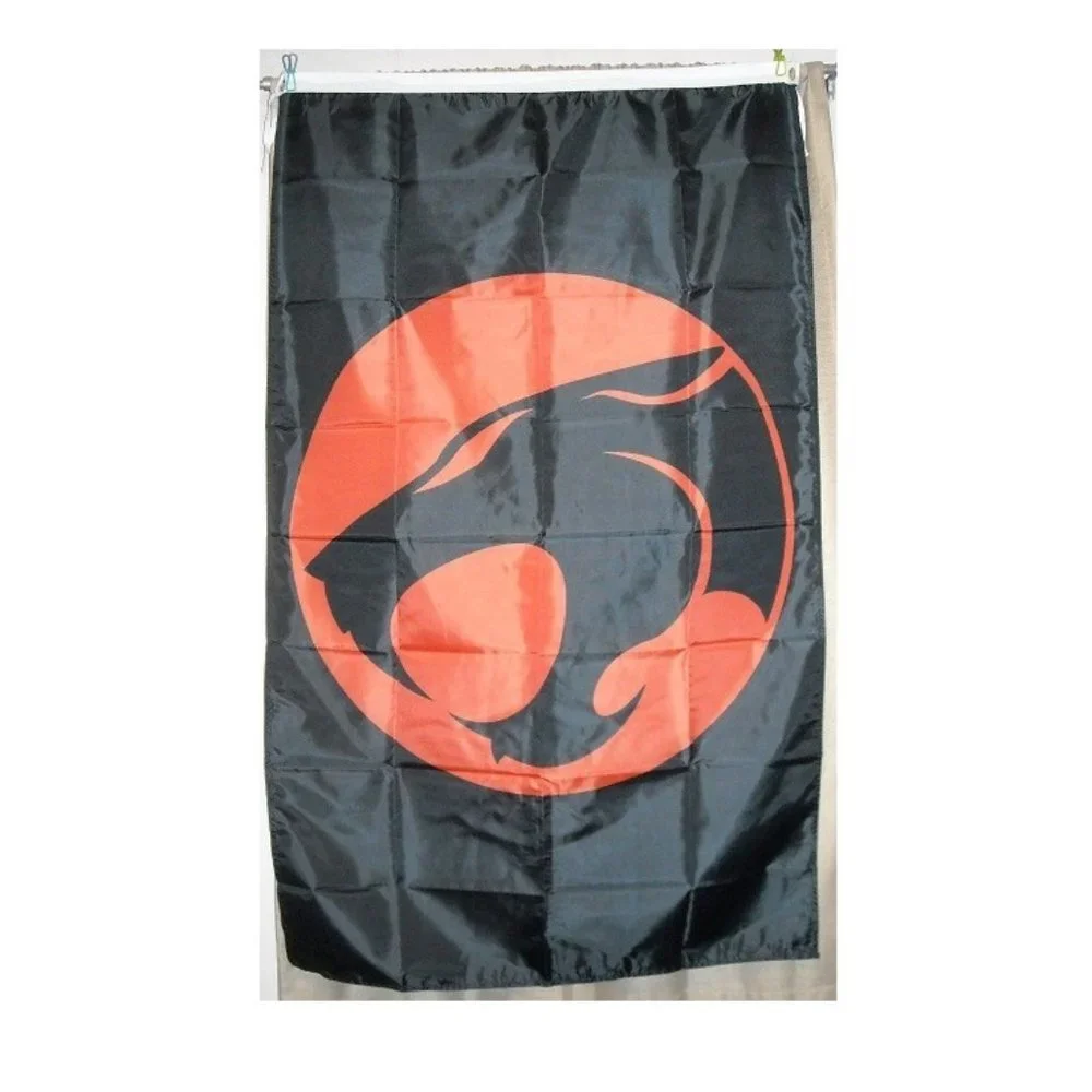 Thundercats 3'x5' Black vertical Flag Banner Silverhawks Mumm-Ra Lion-O Cheetara